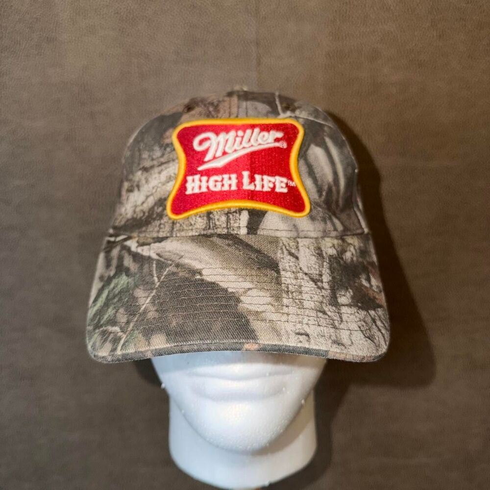 Y2K 2005 Miller High Life Camo Baseball Cap